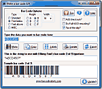 Click to see the Barcode 39 font software utility that comes with this package