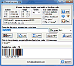Click to see the Barcode 128 font software utility that comes with this package